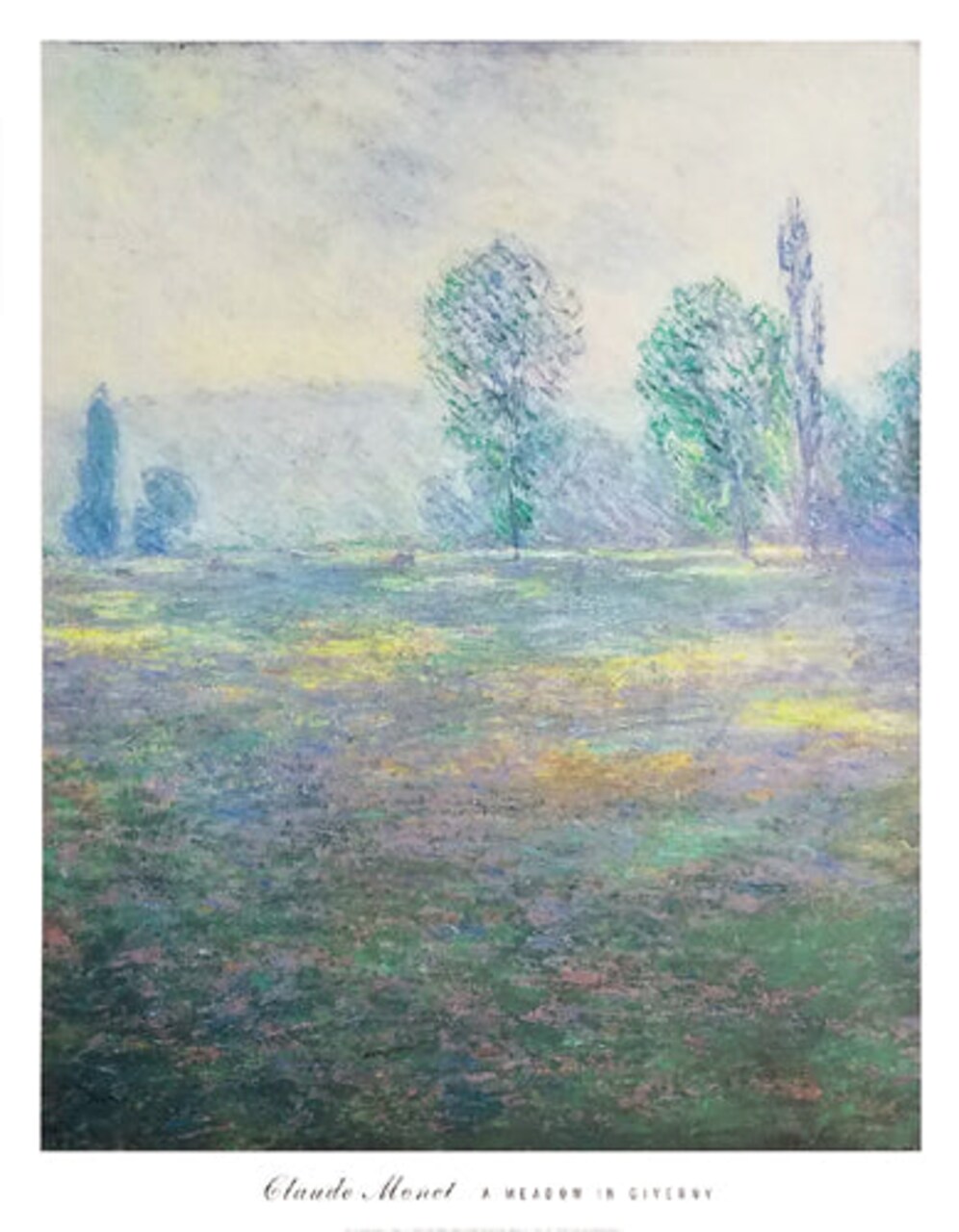 Meadow in Giverny by Claude Monet Wall Art Décor 31 x 24 Art Print